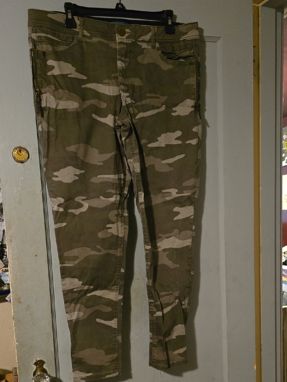Democracy Olive Green Camo Skinny Jeans